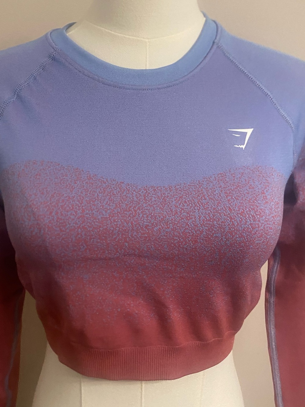 Gymshark Pink to Lavender Ombre Seamless Crew Sweater medium